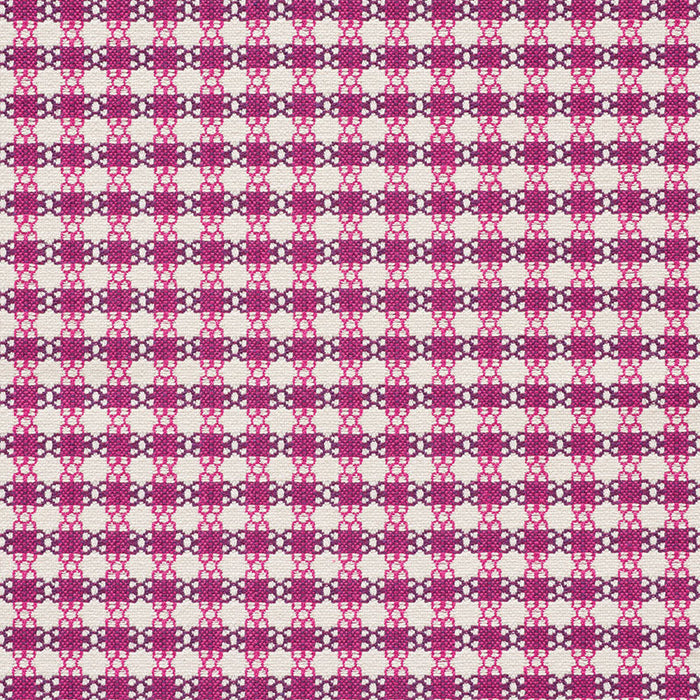 Schumacher Checkmate Berry Fabric Sample 73433