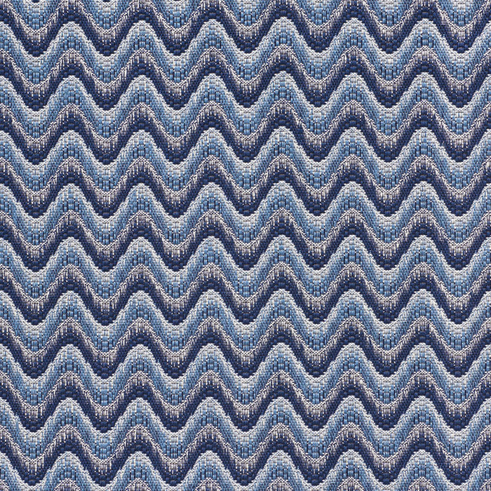 Schumacher Bargello Wave Blue Fabric 73440