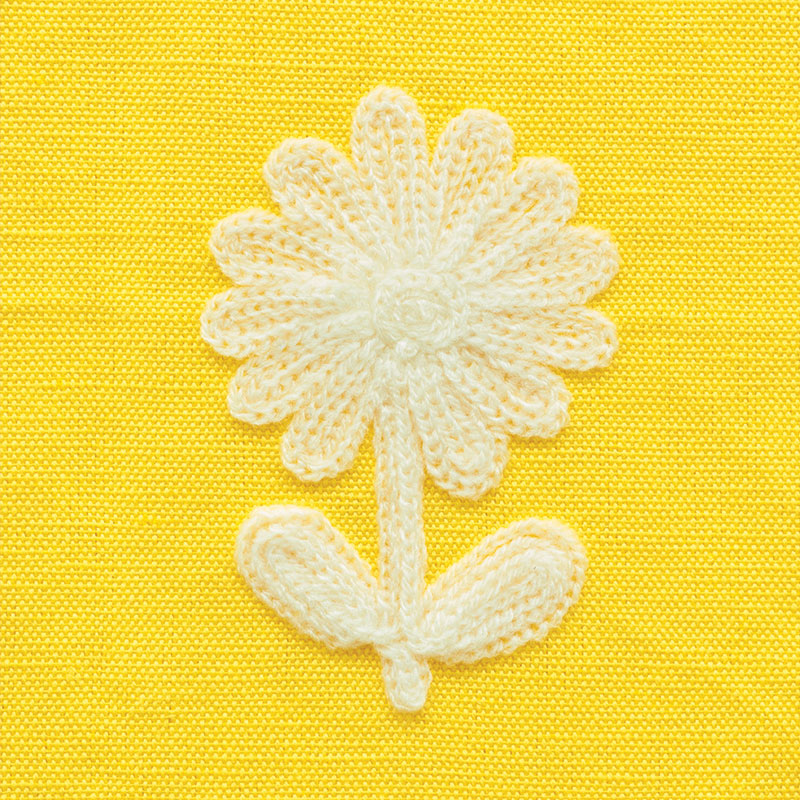 Schumacher Paley Embroidery Yellow Fabric Sample 73480