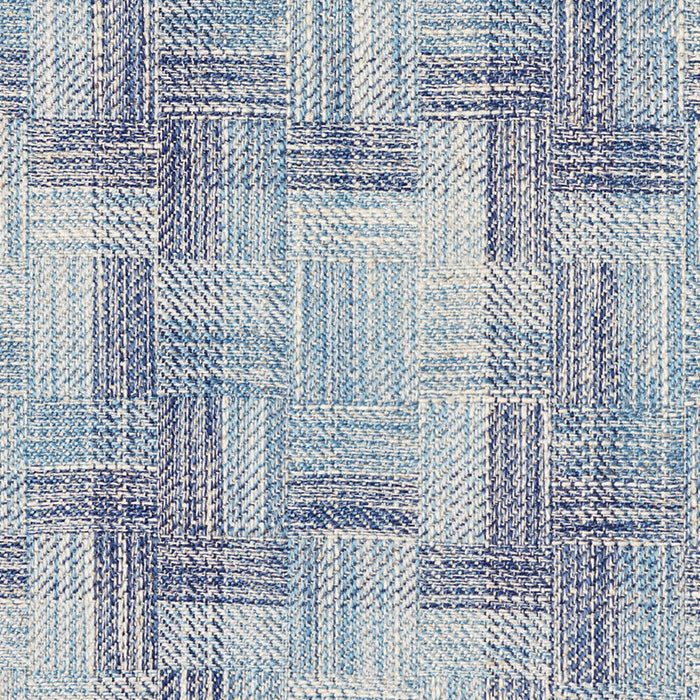 Schumacher Boro Plaid Indigo Fabric Sample 73740