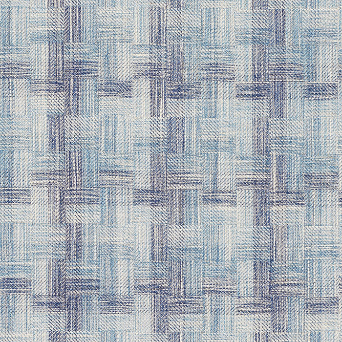 Schumacher Boro Plaid Indigo Fabric Sample 73740