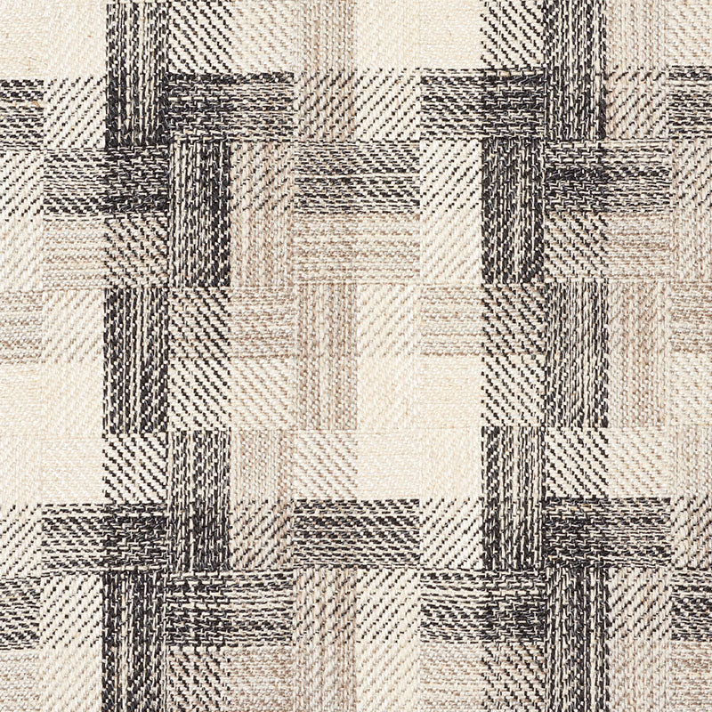 Schumacher Boro Plaid Charcoal Fabric Sample 73741