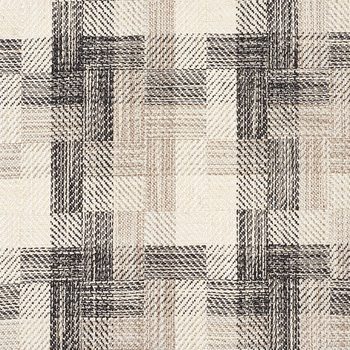 Schumacher Boro Plaid Charcoal Fabric Sample 73741