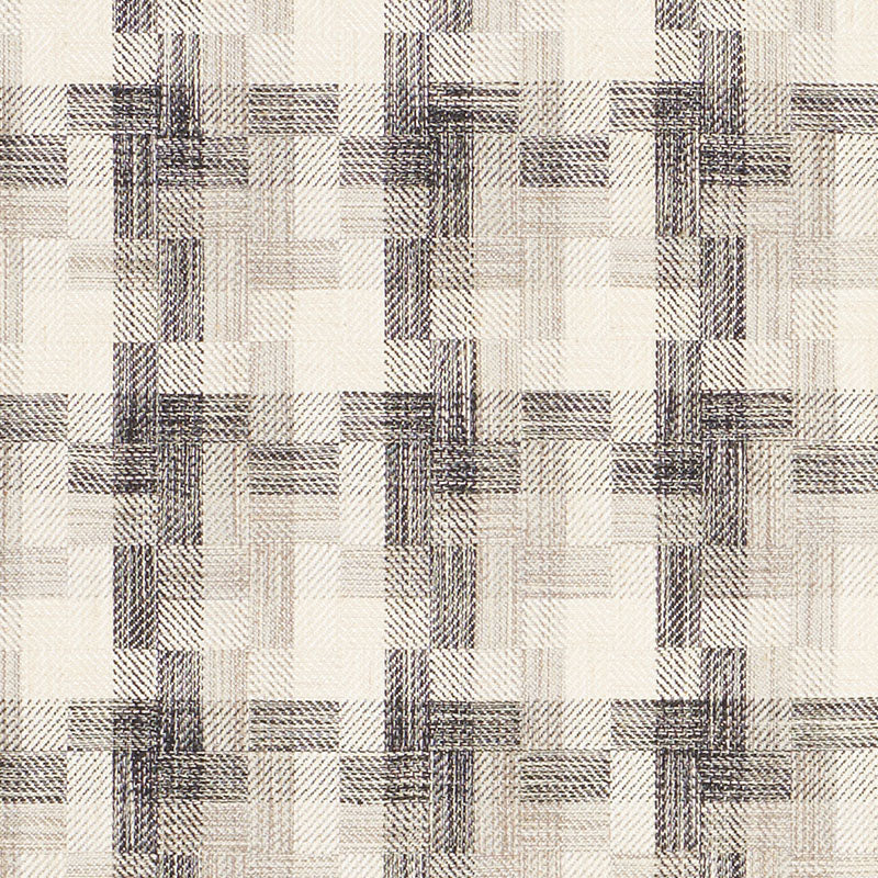 Schumacher Boro Plaid Charcoal Fabric 73741