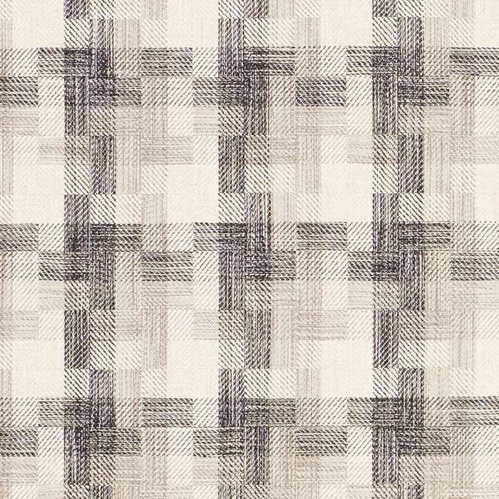 Schumacher Boro Plaid Charcoal Fabric Sample 73741