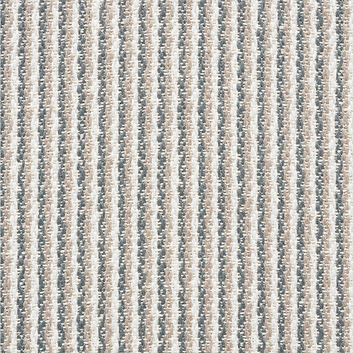 Schumacher Shoreline Stripe Stone Fabric Sample 73850