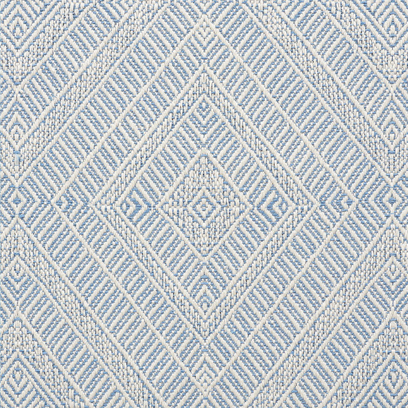 Schumacher Geometric Weave Chambray Fabric Sample 73863