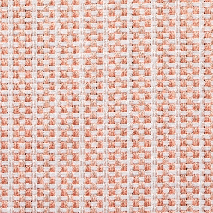 Schumacher Rustic Basketweave Coral Fabric Sample 73884