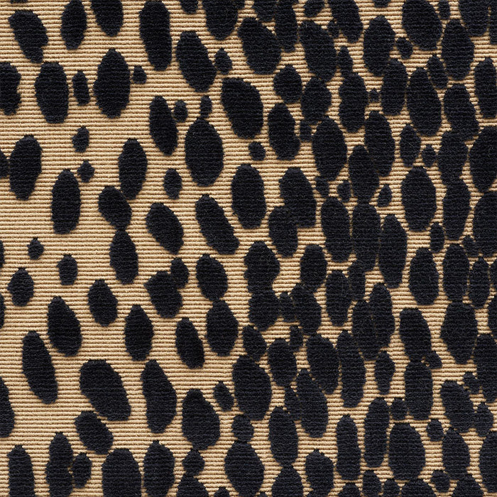 Schumacher Cheetah Velvet Ebony Fabric Sample 73913