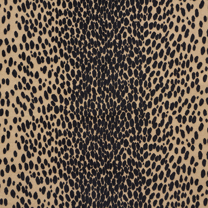 Schumacher Cheetah Velvet Ebony Fabric Sample 73913