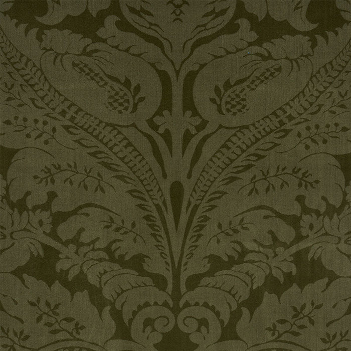 Schumacher Cordwain Velvet Olive Fabric Sample 73951