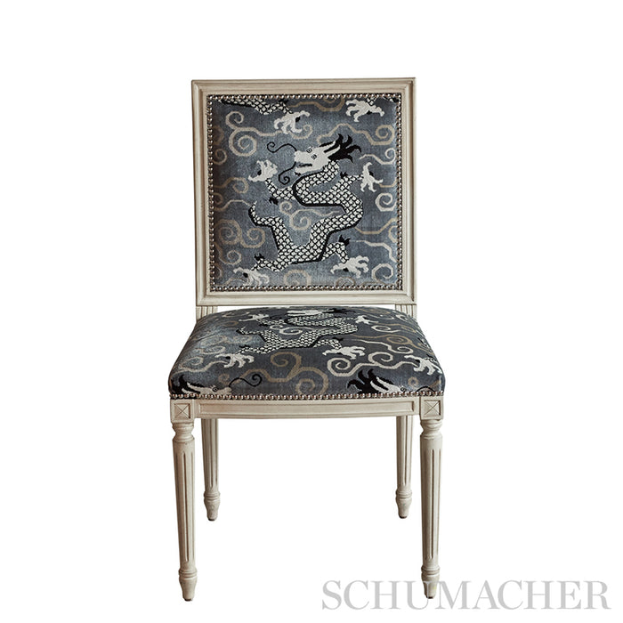 Schumacher Bixi Velvet Silver Fabric 73972