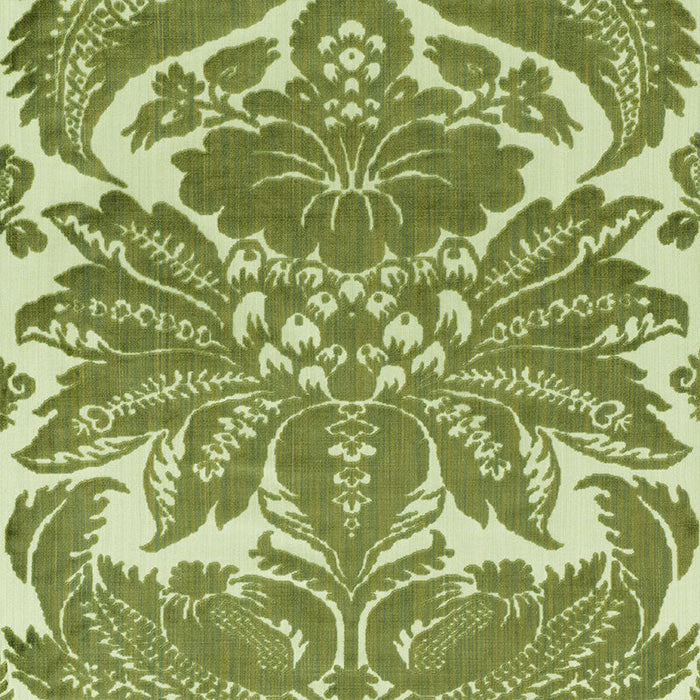 Schumacher Pavia Silk Velvet Olivine Fabric Sample 73980