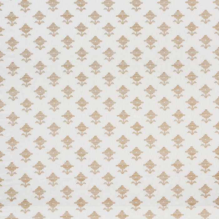 Schumacher Rubia Embroidery Ivory Fabric Sample 74160