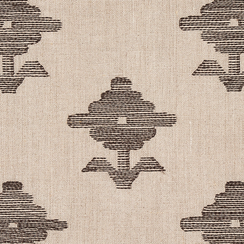 Schumacher Rubia Brown Fabric Sample 74165