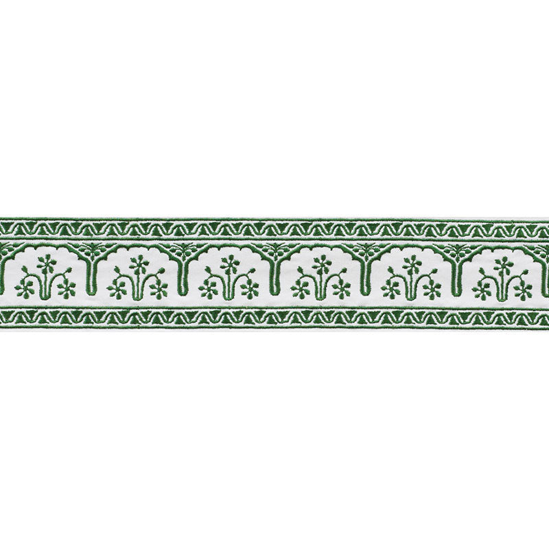 Schumacher Nikola Tape Emerald Trim 74192