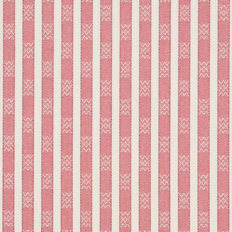 Schumacher Beverly Stripe Red Fabric 74212