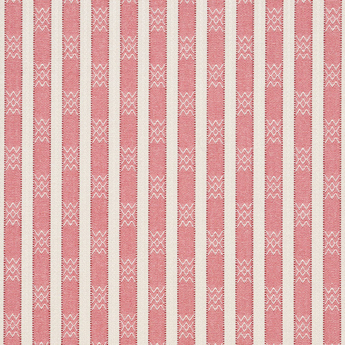 Schumacher Beverly Stripe Red Fabric Sample 74212