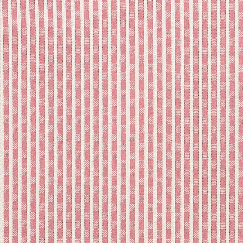 Schumacher Beverly Stripe Red Fabric 74212