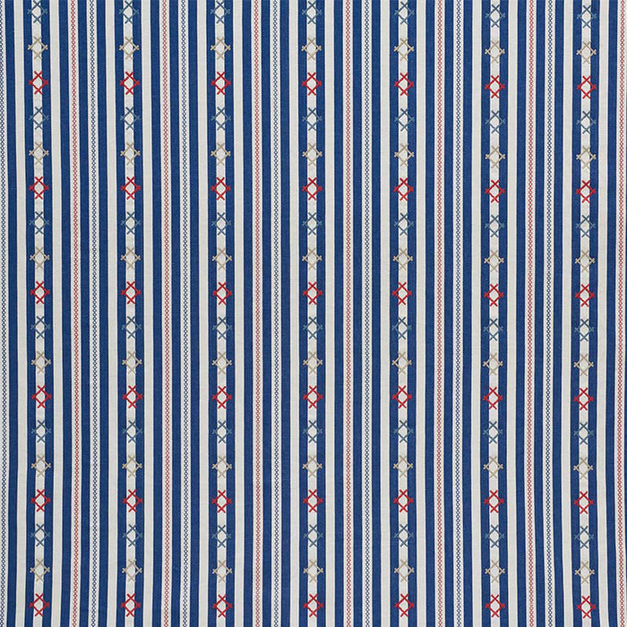 Schumacher Rhodes Stripe Navy Fabric Sample 74460