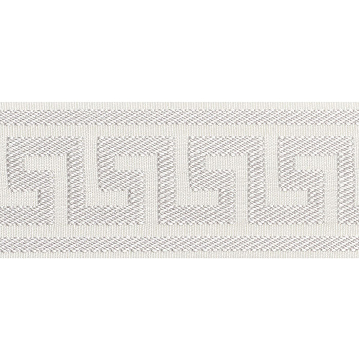 Schumacher Etienne Silk Greek Key Wide Dove Trim 74700