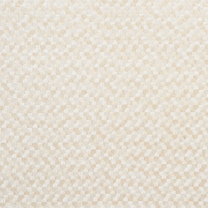 Schumacher Ivins Embroidery Ivory Fabric Sample 75120