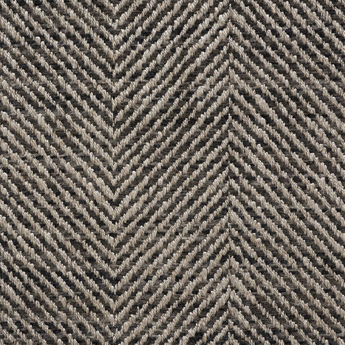 Schumacher Caro Herringbone Charcoal Fabric Sample 75141