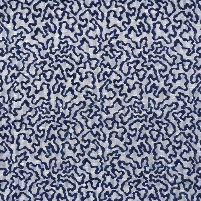 Schumacher Janis Velvet Blue Fabric Sample 75222