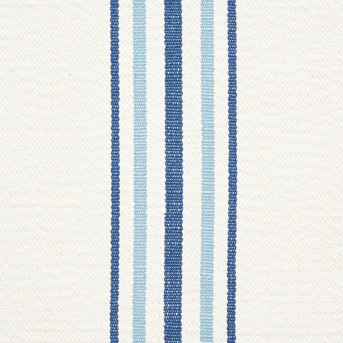 Schumacher Scarset Stripe Blues Fabric Sample 75260