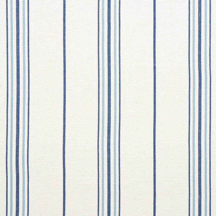 Schumacher Scarset Stripe Blues Fabric Sample 75260