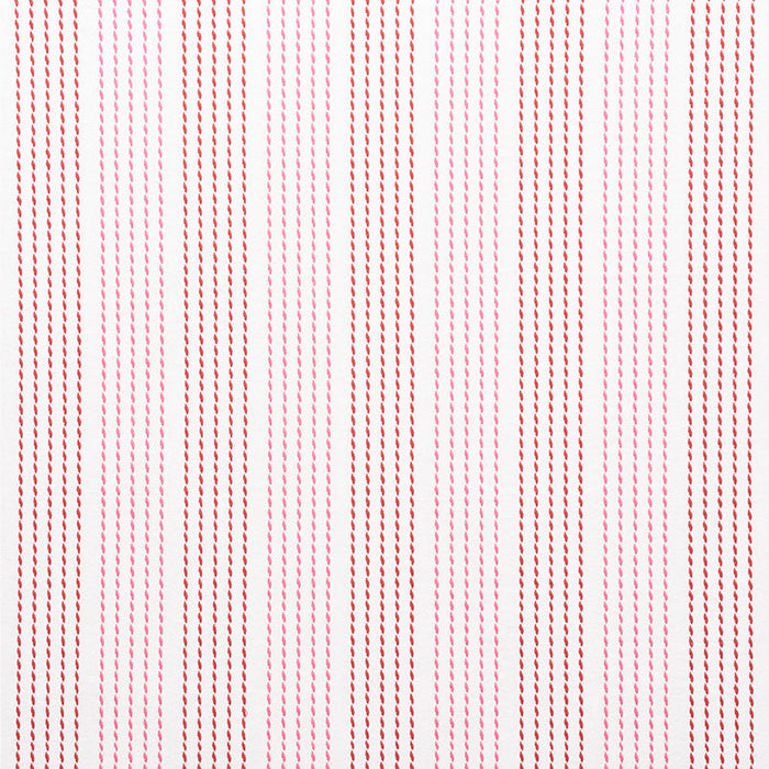 Schumacher Running Stitch Red & Pink Fabric Sample 75321