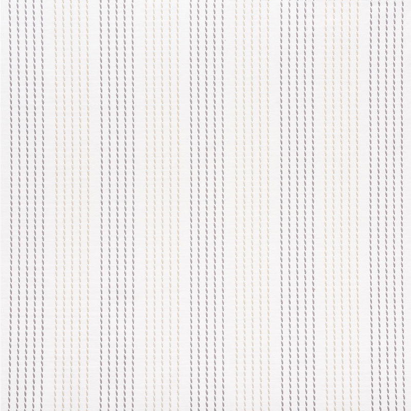 Schumacher Running Stitch Charcoal & Sand Fabric 75323