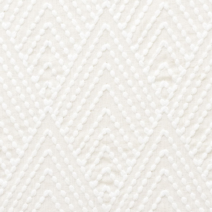 Schumacher Avila Embroidery Ivory Fabric Sample 75373