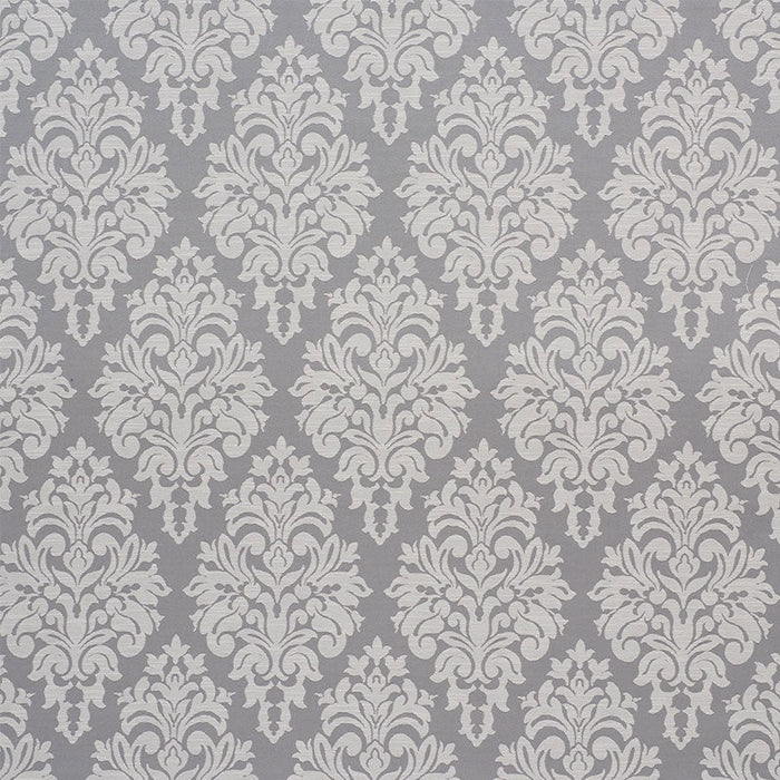 Schumacher Dauphine Damask Indoor/Outdoor Slate Fabric Sample 75410