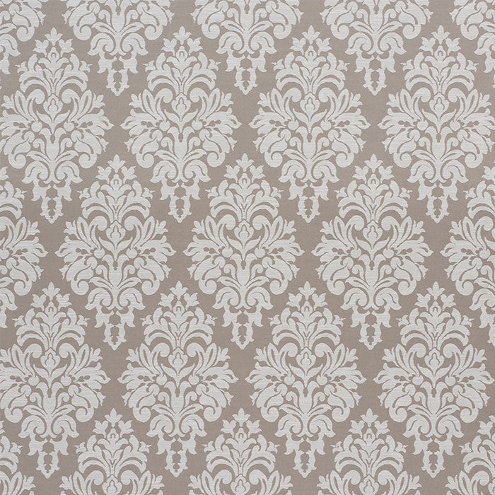 Schumacher Dauphine Damask Indoor/Outdoor Taupe Fabric Sample 75411