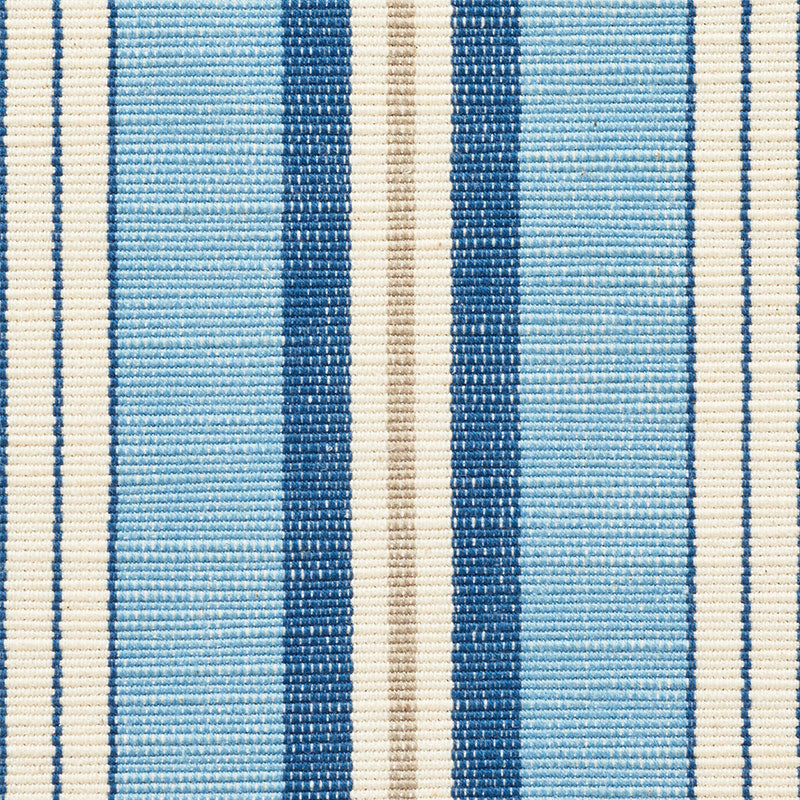 Schumacher Lewis Stripe Blue Fabric Sample 75503