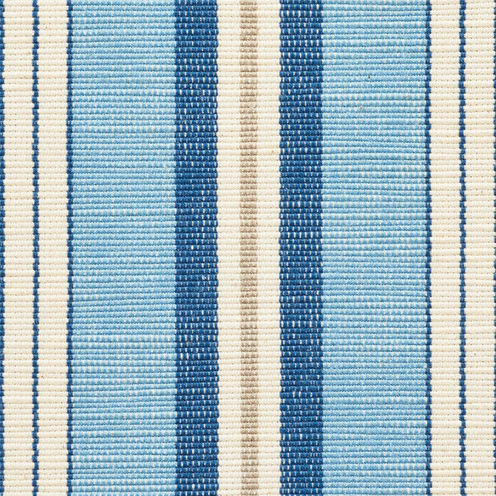 Schumacher Lewis Stripe Blue Fabric Sample 75503