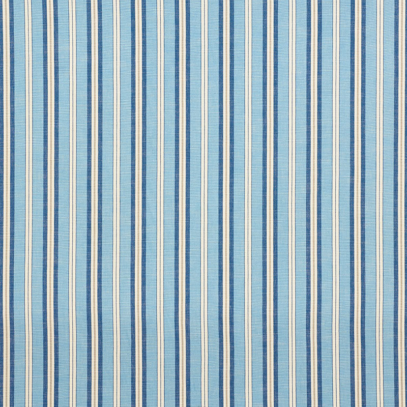 Schumacher Lewis Stripe Blue Fabric Sample 75503