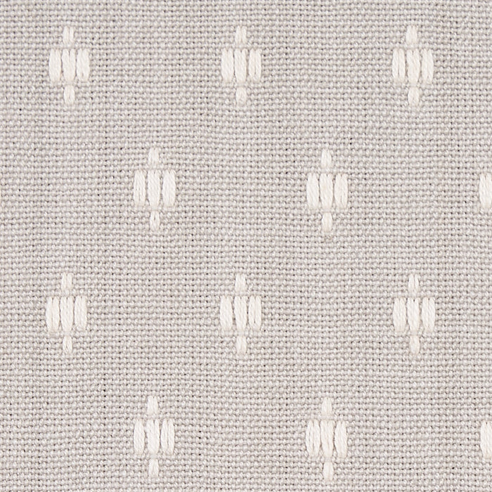 Schumacher Barlow Ivory On Grey Fabric Sample 75535