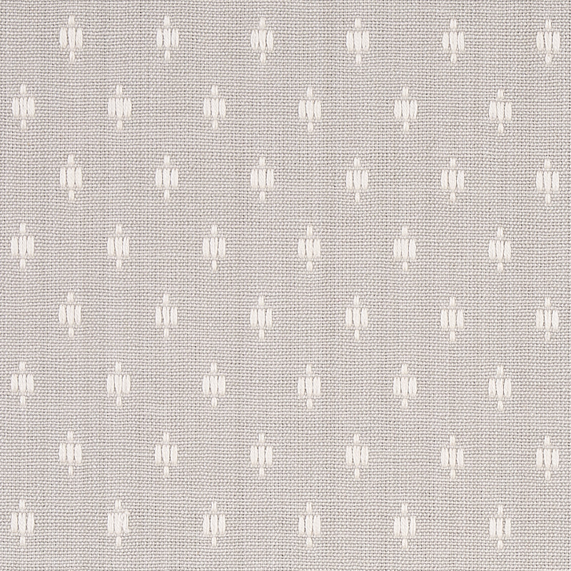 Schumacher Barlow Ivory On Grey Fabric 75535