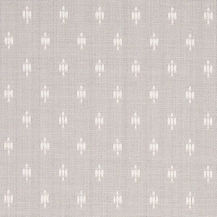 Schumacher Barlow Ivory On Grey Fabric Sample 75535