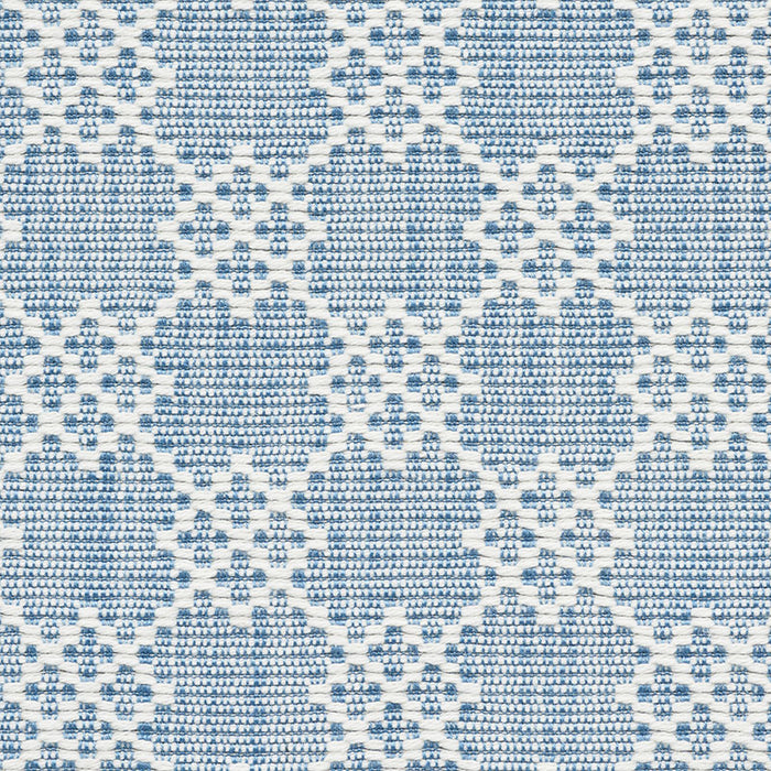 Schumacher Albert Fret Blue Fabric 75562