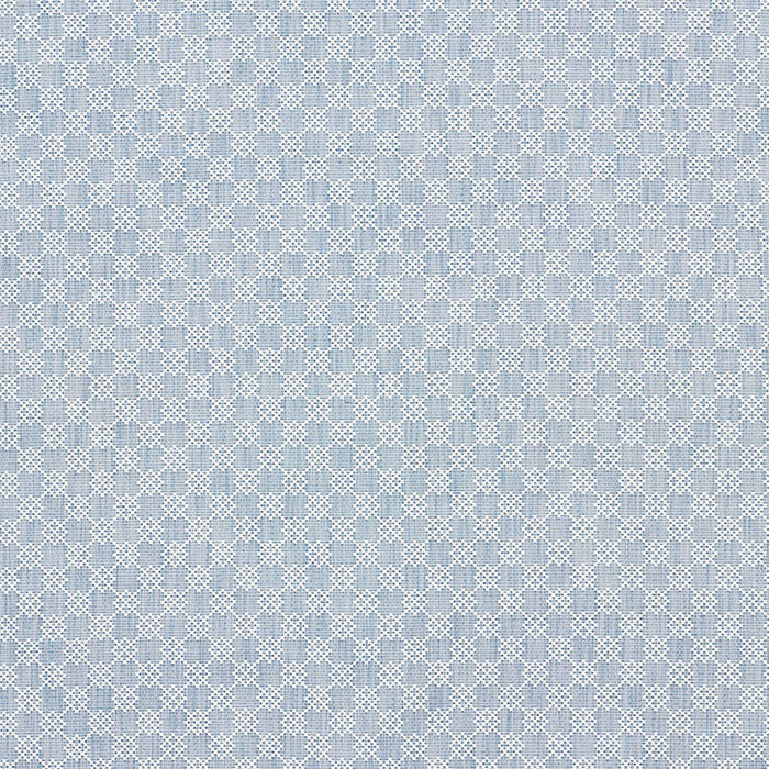 Schumacher Albert Fret Blue Fabric Sample 75562