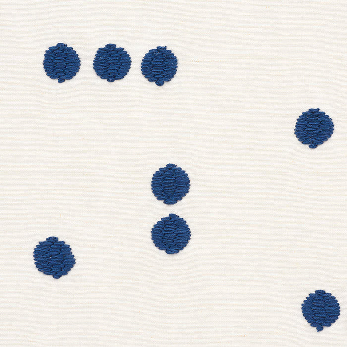 Schumacher Great Rock Embroidery Navy Fabric Sample 75630