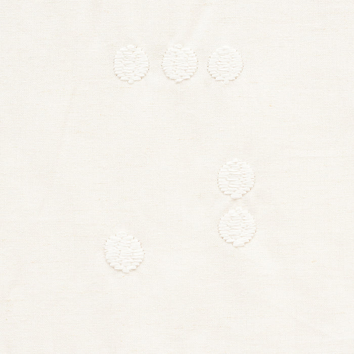 Schumacher Great Rock Embroidery Ivory Fabric 75632