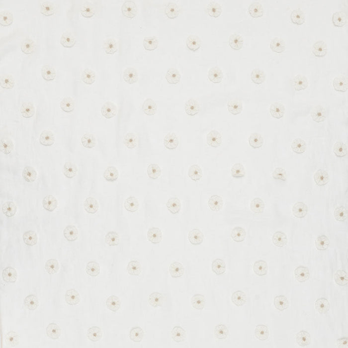 Schumacher Button Flower Sheer Ivory Fabric Sample 75750