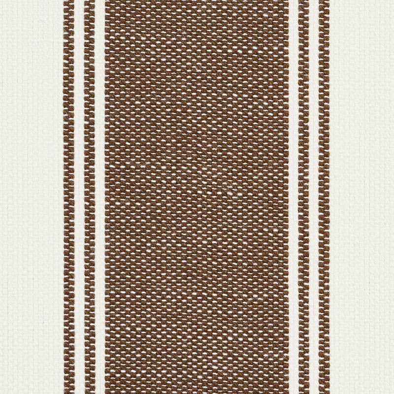 Schumacher Rafe Stripe Berber Brown Fabric 75822