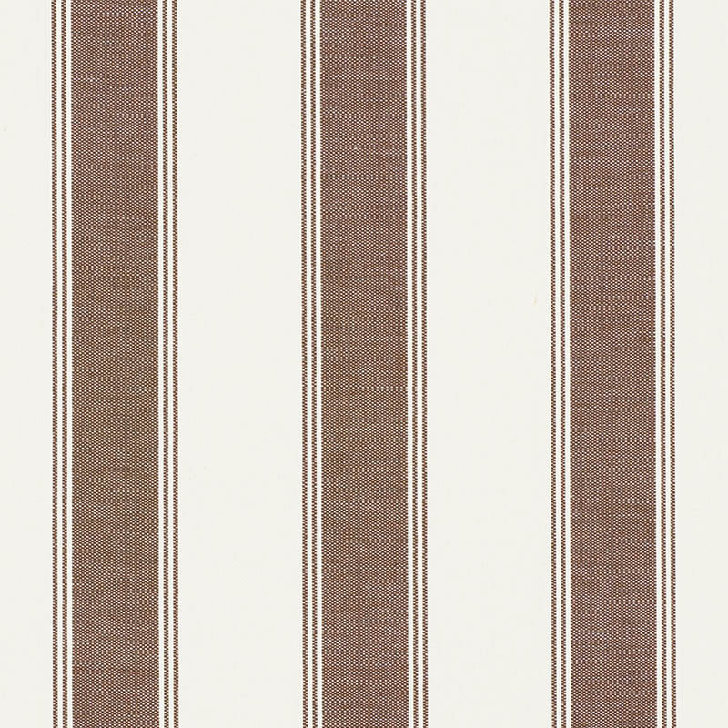 Schumacher Rafe Stripe Berber Brown Fabric 75822