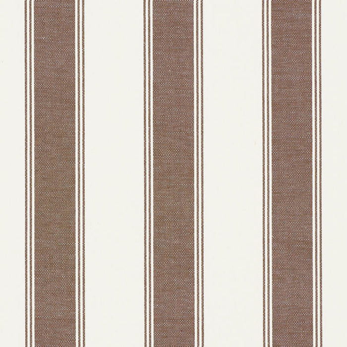 Schumacher Rafe Stripe Berber Brown Fabric Sample 75822