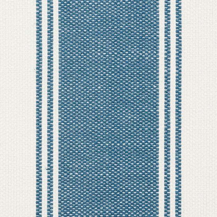 Schumacher Rafe Stripe Marine Fabric Sample 75823